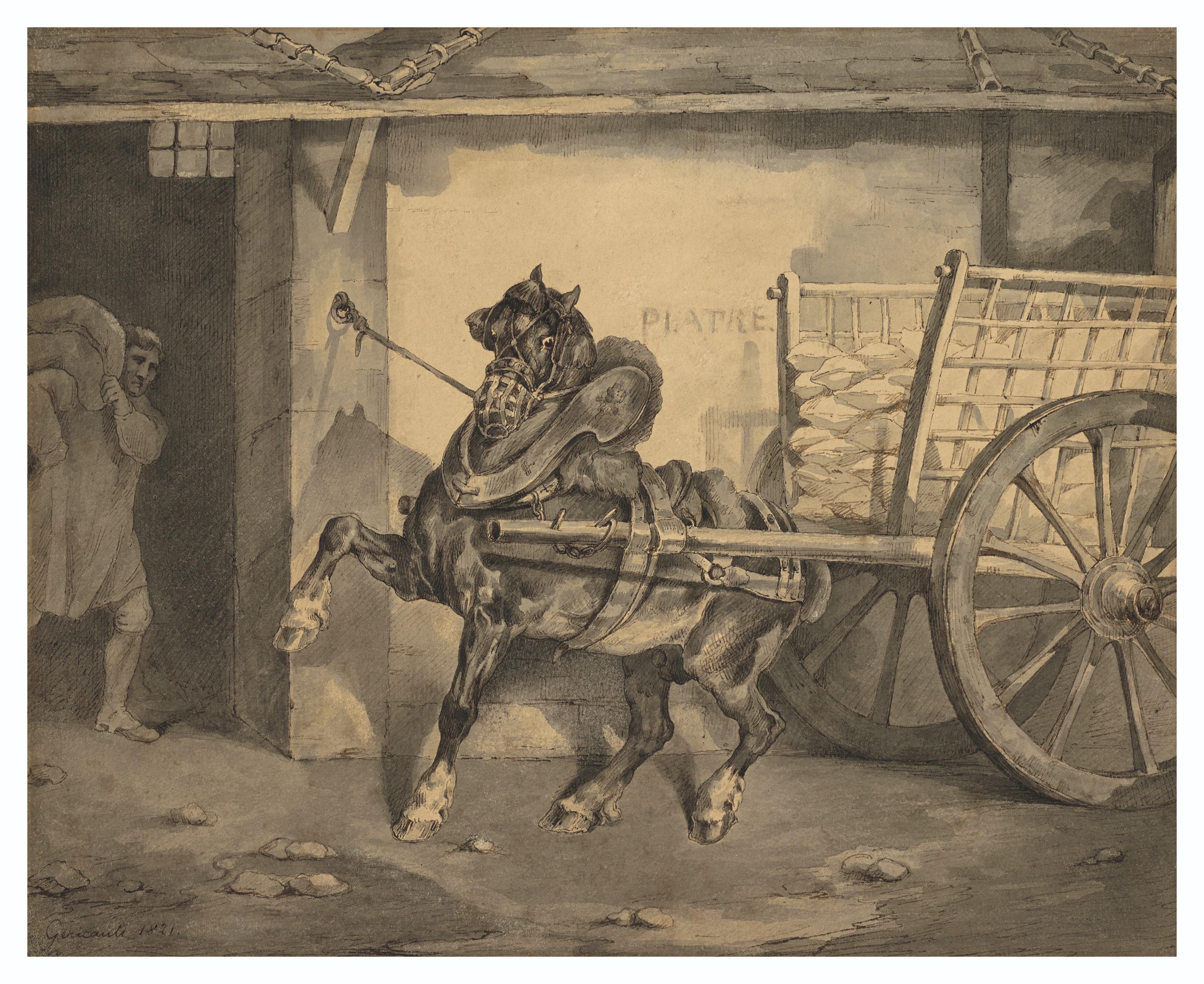 Jean-Louis-André-Théodore Gericault - The plastermaker’s horse (‘Le cheval du plâtrier’)