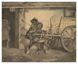 Jean-Louis-André-Théodore Gericault - The plastermaker’s horse (‘Le cheval du plâtrier’)