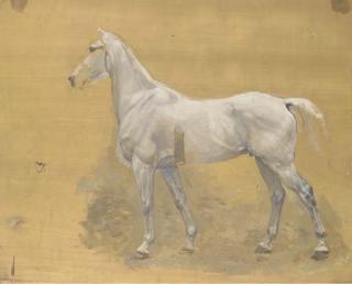 Jean-Louis Ernest Meissonier - Esquisse du Cheval de L\'Empereur Napoleon Pour Le Tableau Octobre 1806, Iéna