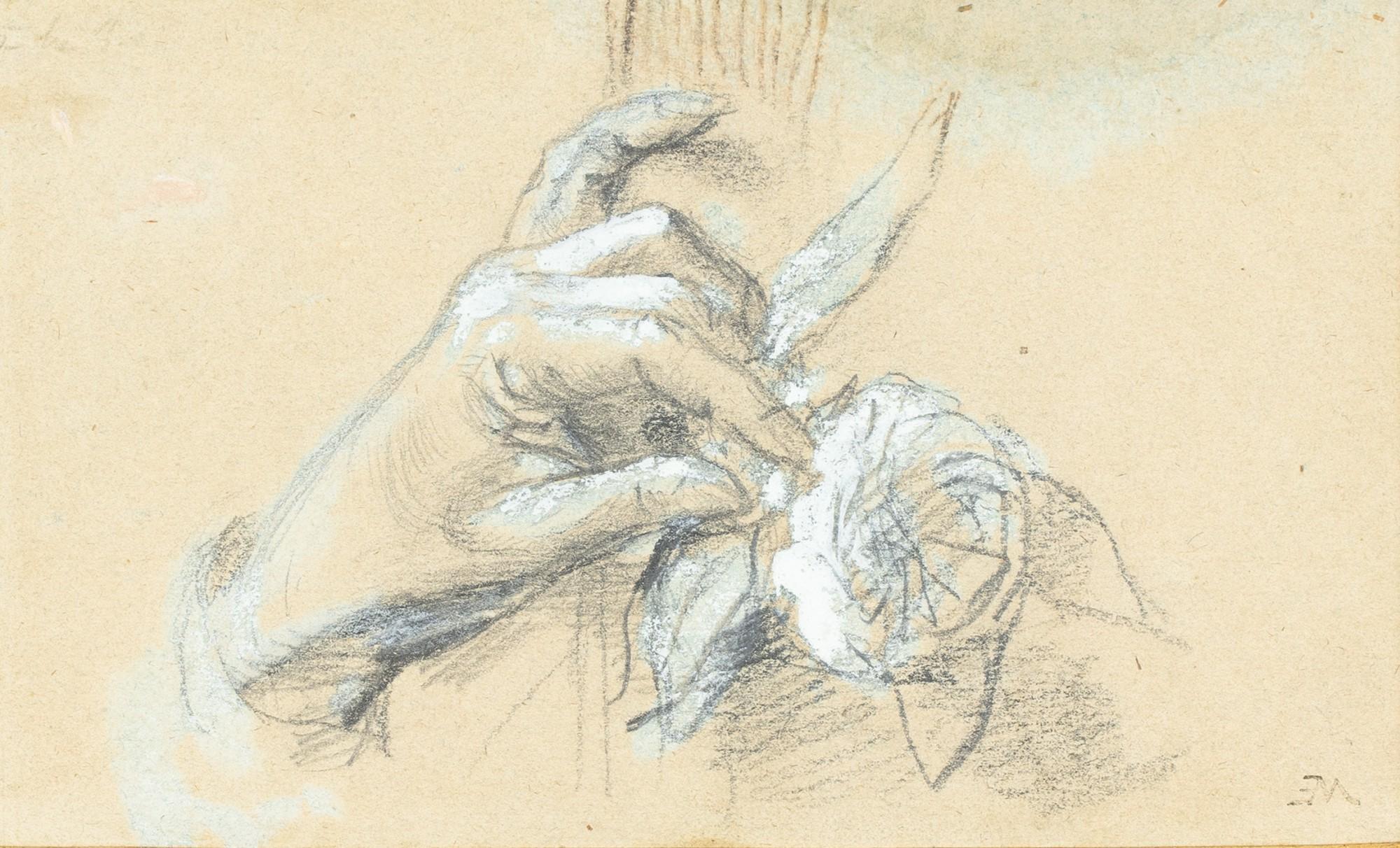 Jean Louis Ernest Meissonier - Jean-Louis-Ernest Meissonier | Study For A Hand Holding A Flower
