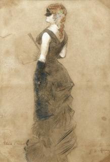 Jean-Louis Forain - Blanche D\'Harcourt Au Bal Masqué