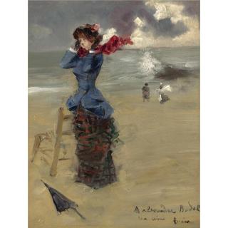 Jean-Louis Forain - Élégante Sur La Plage