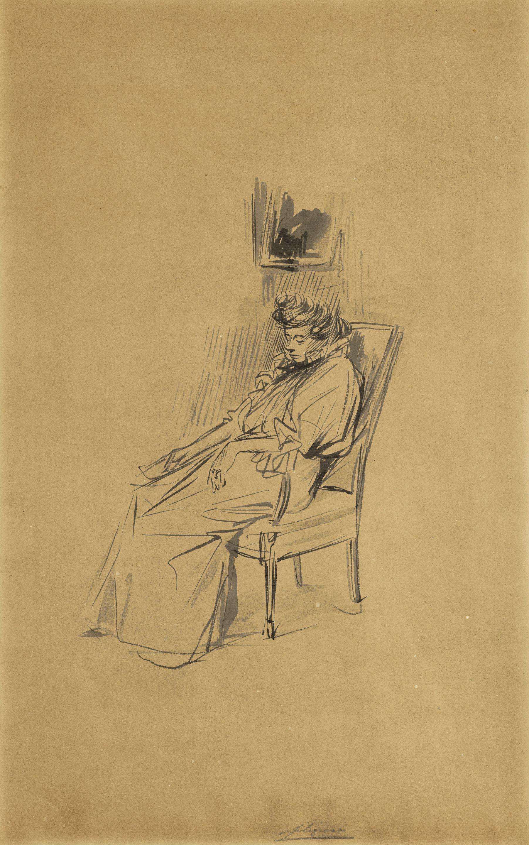 Jean-Louis Forain - Femme endormie