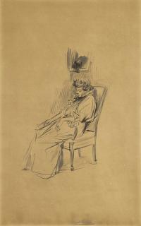 Jean-Louis Forain - Femme endormie