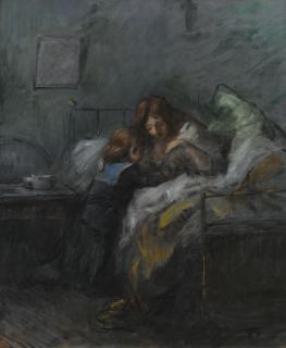 Jean Louis Forain - Le Petit Marin Or Le Petit Marin Reveillant Sa Mère