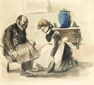Jean-Louis Forain - Mettant le chassure