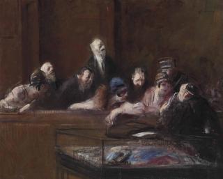 Jean Louis Forain - Scène de tribunal, pièces à conviction