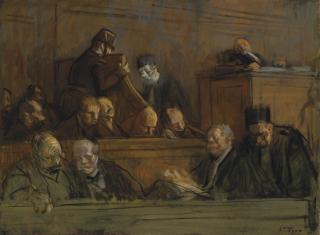 Jean-Louis Forain - Scène De Tribunal