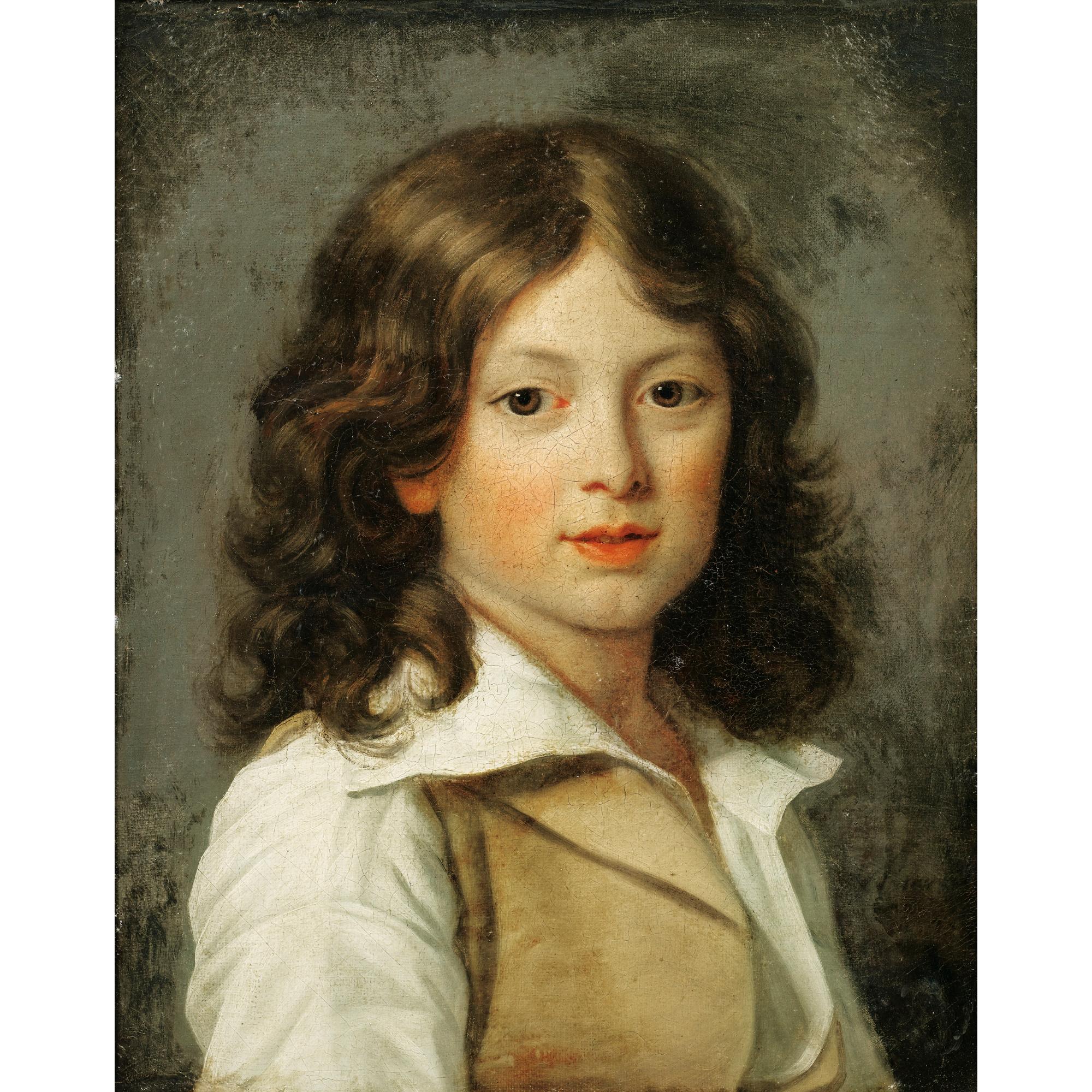 Jean-Louis Laneuville - Portrait De Pierre Robillard De Péronville (1786-1812) ; Portrait De Son Frère, Amédée Selim Robillard De Péronville (1792-1808)