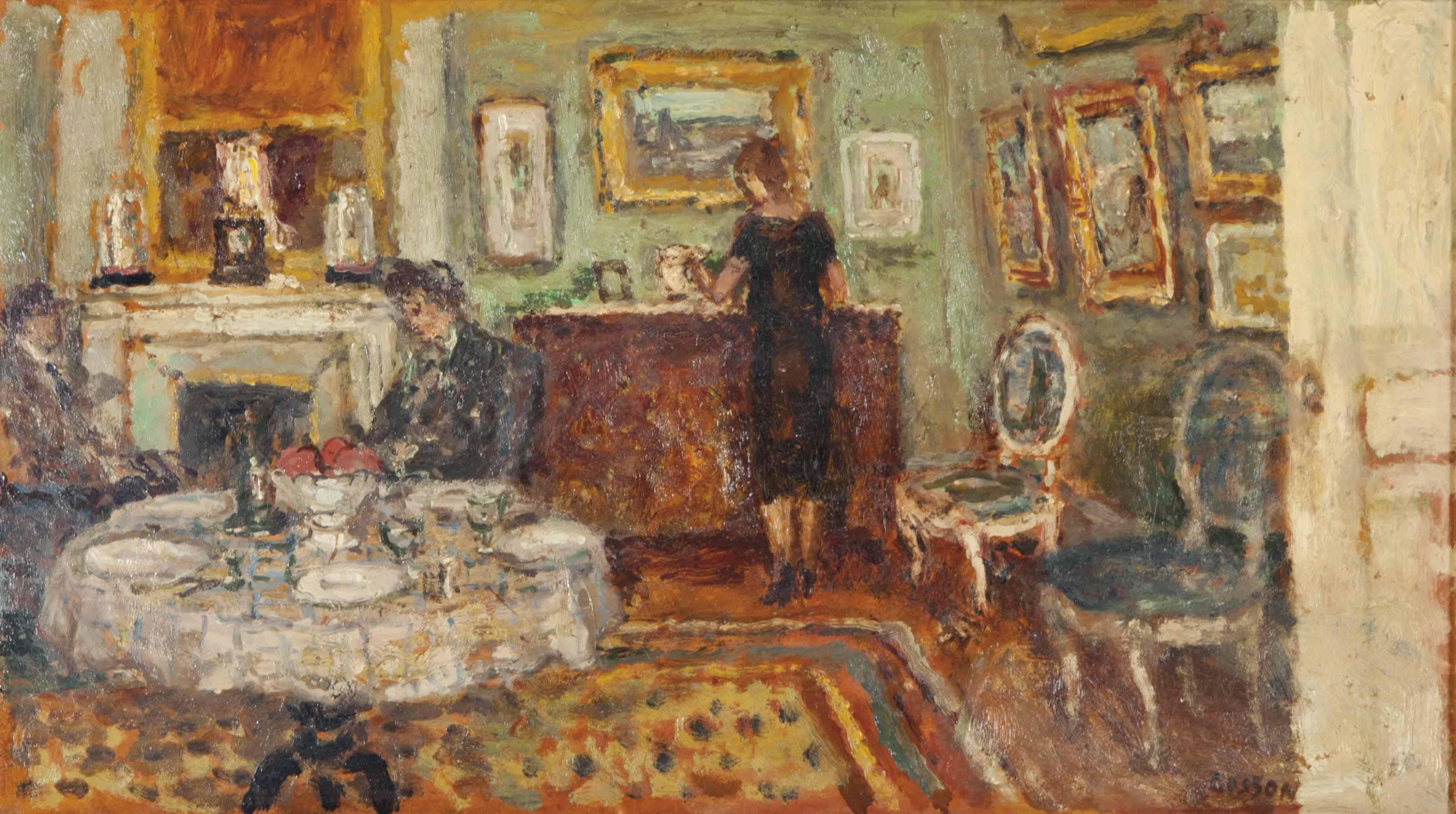 Jean-Louis-Marcel Cosson - Figures dans un intérieur