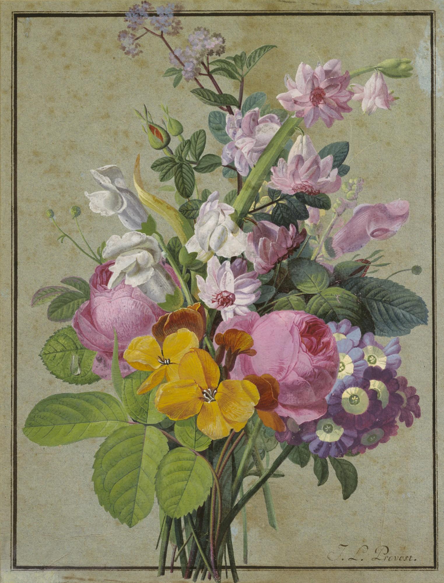 Jean-Louis Prévost - Bouquet De Fleurs