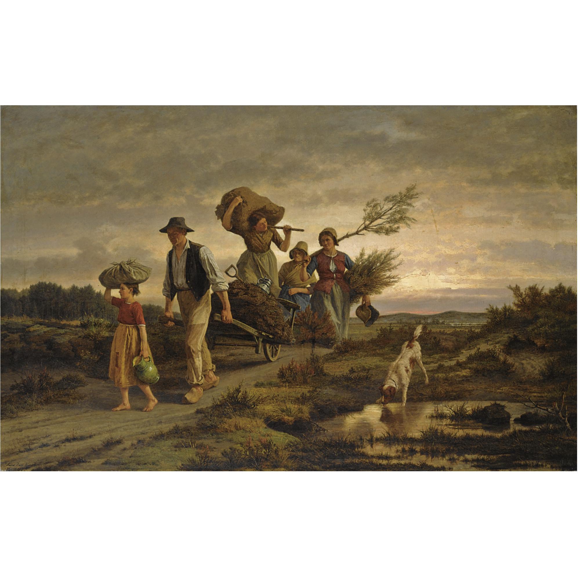 Jean-Louis van Kuyck - Belgian Returning From The Harvest