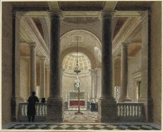 Jean-Lubin Vauzelle - The Interior Of A Chapel