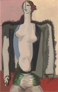 Jean Lurçat - Femme à moitié nue