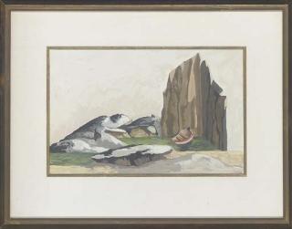 Jean Lurçat - La Crique; and Fruits et fourche