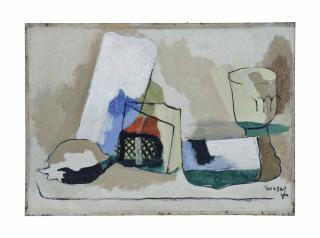 Jean Lurçat - Nature morte au verre 