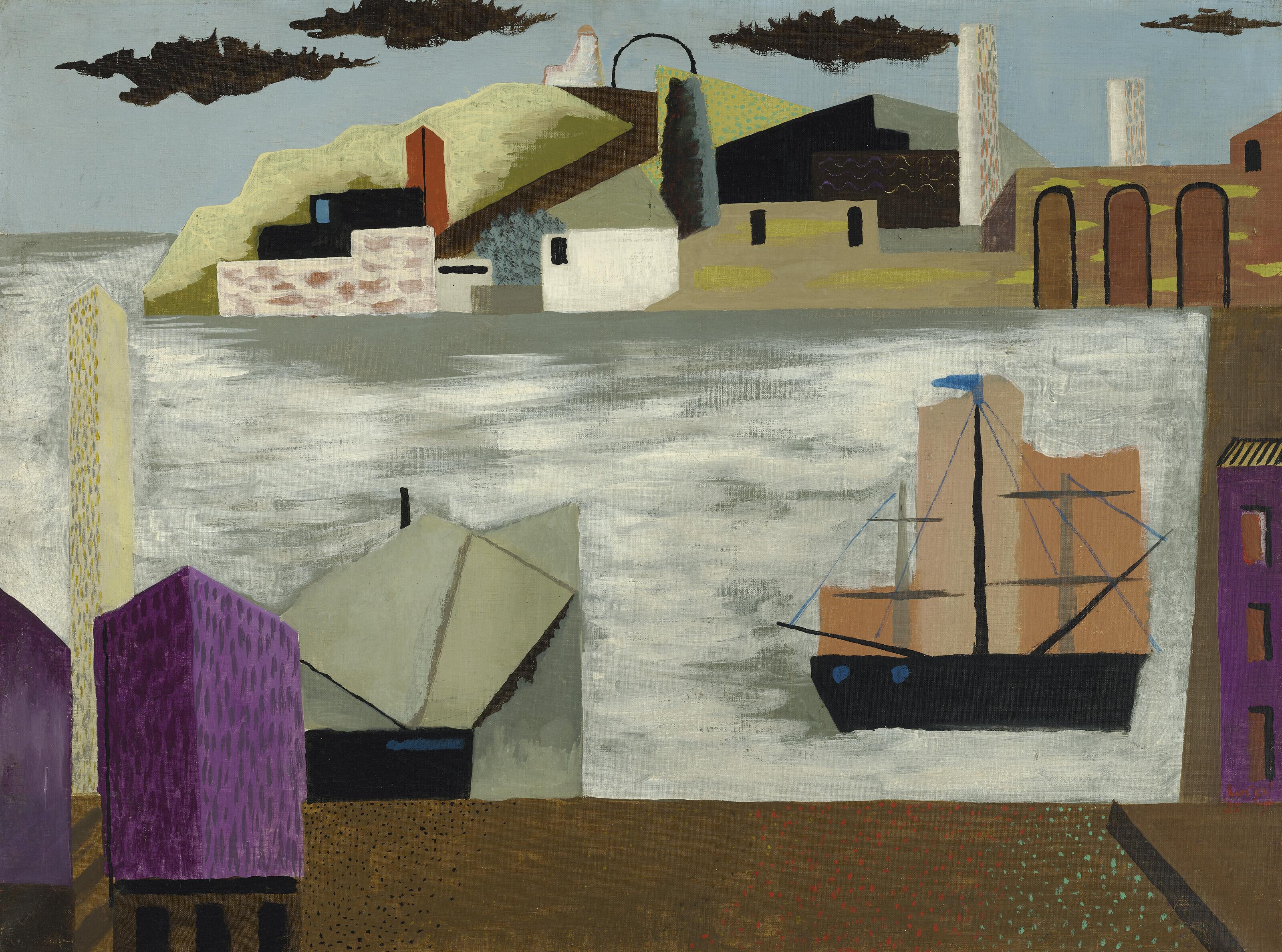 Jean Lurçat - Vue d\'un port