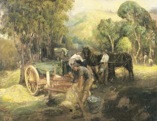 Jean Mannheim - Dairy Farm in the Arroyo Seco