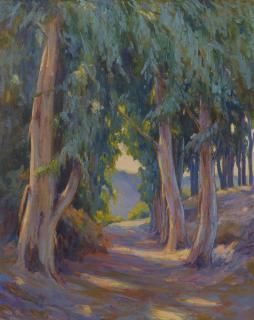 Jean Mannheim - Eucalyptus Landscape 45 x 36 in. framed 50 x 41 1/2 in.