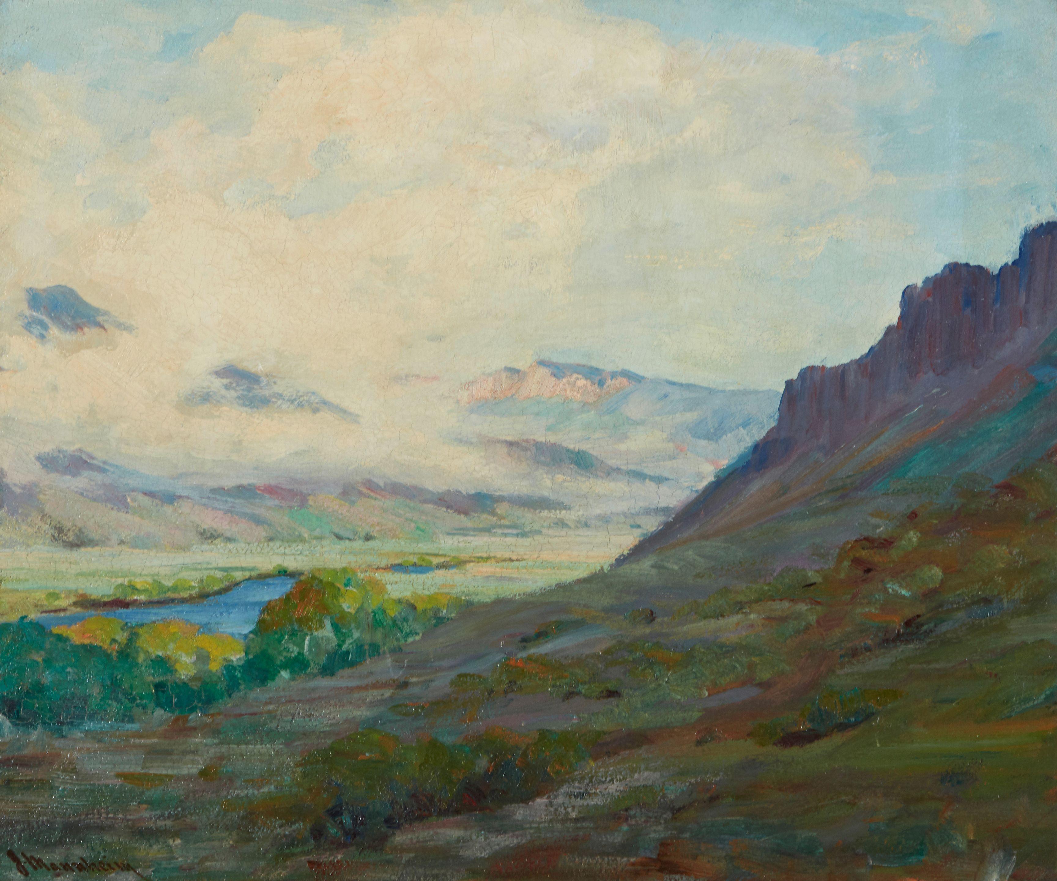 Jean Mannheim - River Landscape 20 x 24 in. framed 27 1/2 x 31 1/2 in.