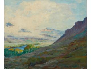 Jean Mannheim - River Landscape 20 x 24 in. framed 27 1/2 x 31 1/2 in.