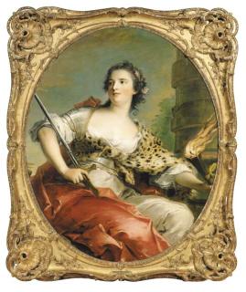Jean-Marc Nattier - \'La Force\'; a Personification of Fortitude, said to portray Marie-Anne de Mailly-Nesle, Duchesse de Châteauroux (1717-1744)