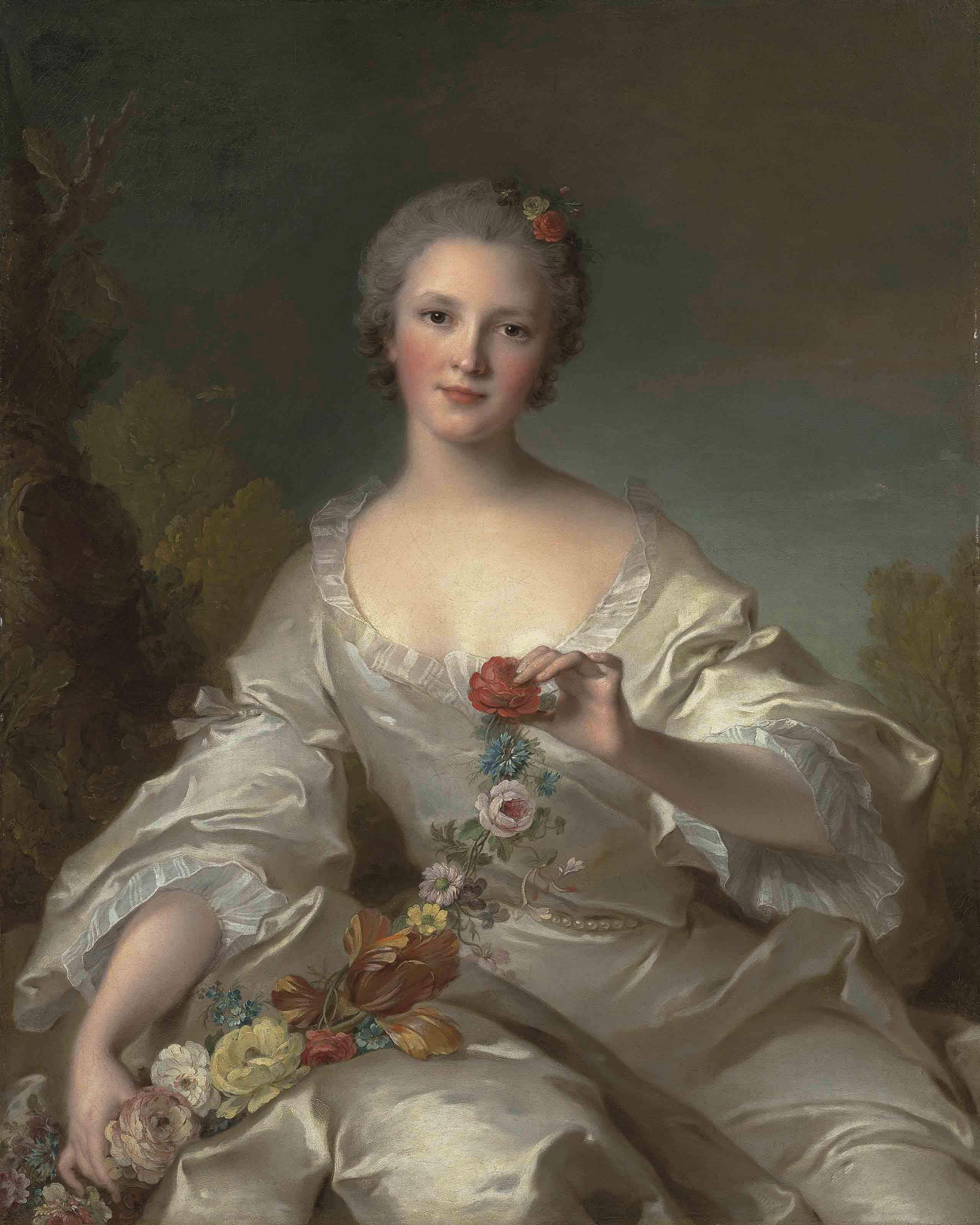 Jean-Marc Nattier - Portrait of Marguerite-Françoise-Bernard de Reims, Madame Dupleix de Bacquencourt