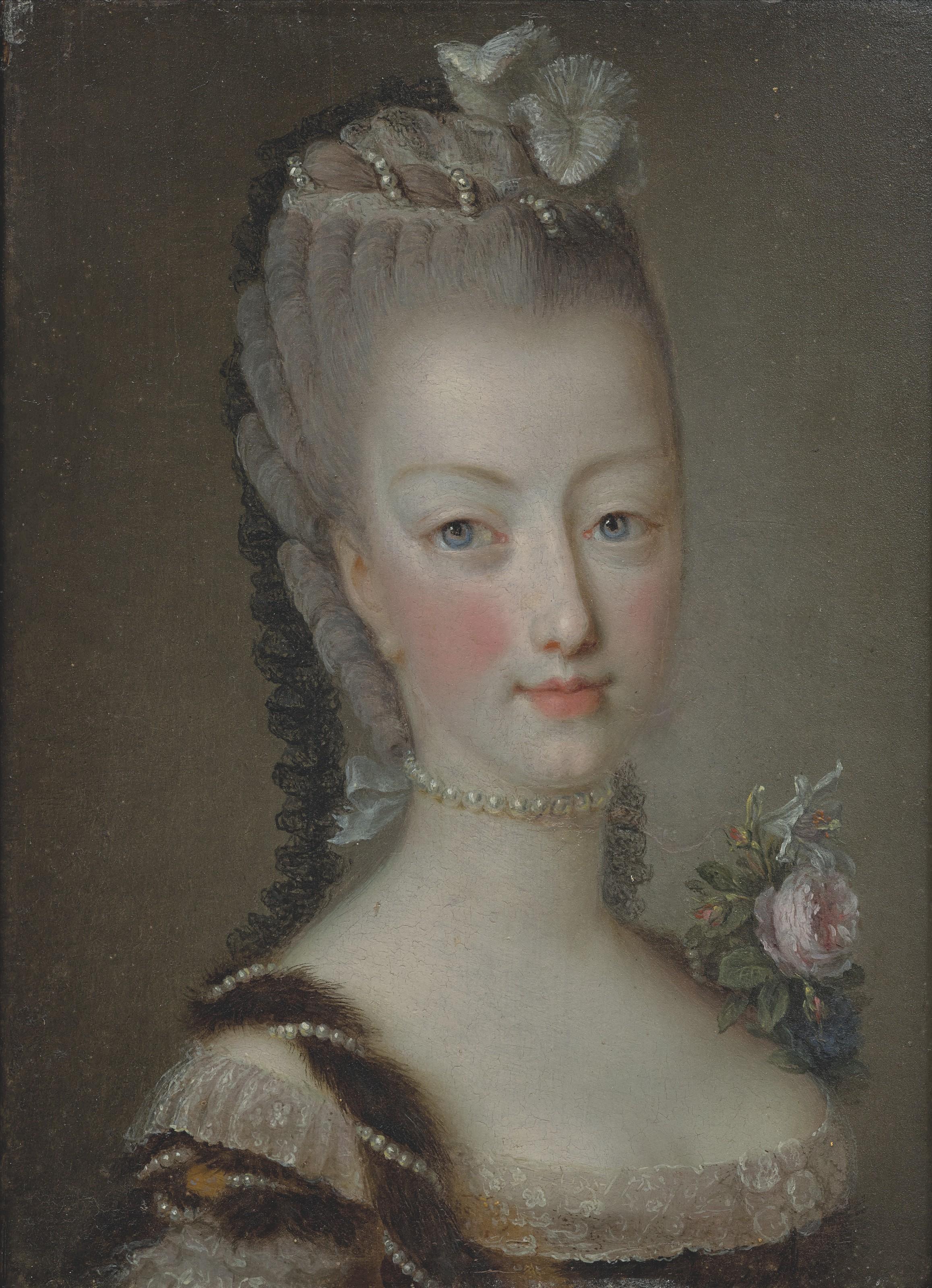 Jean-Martial Frédou - Portrait de Marie-Antoinette à l\'âge de 19 ans