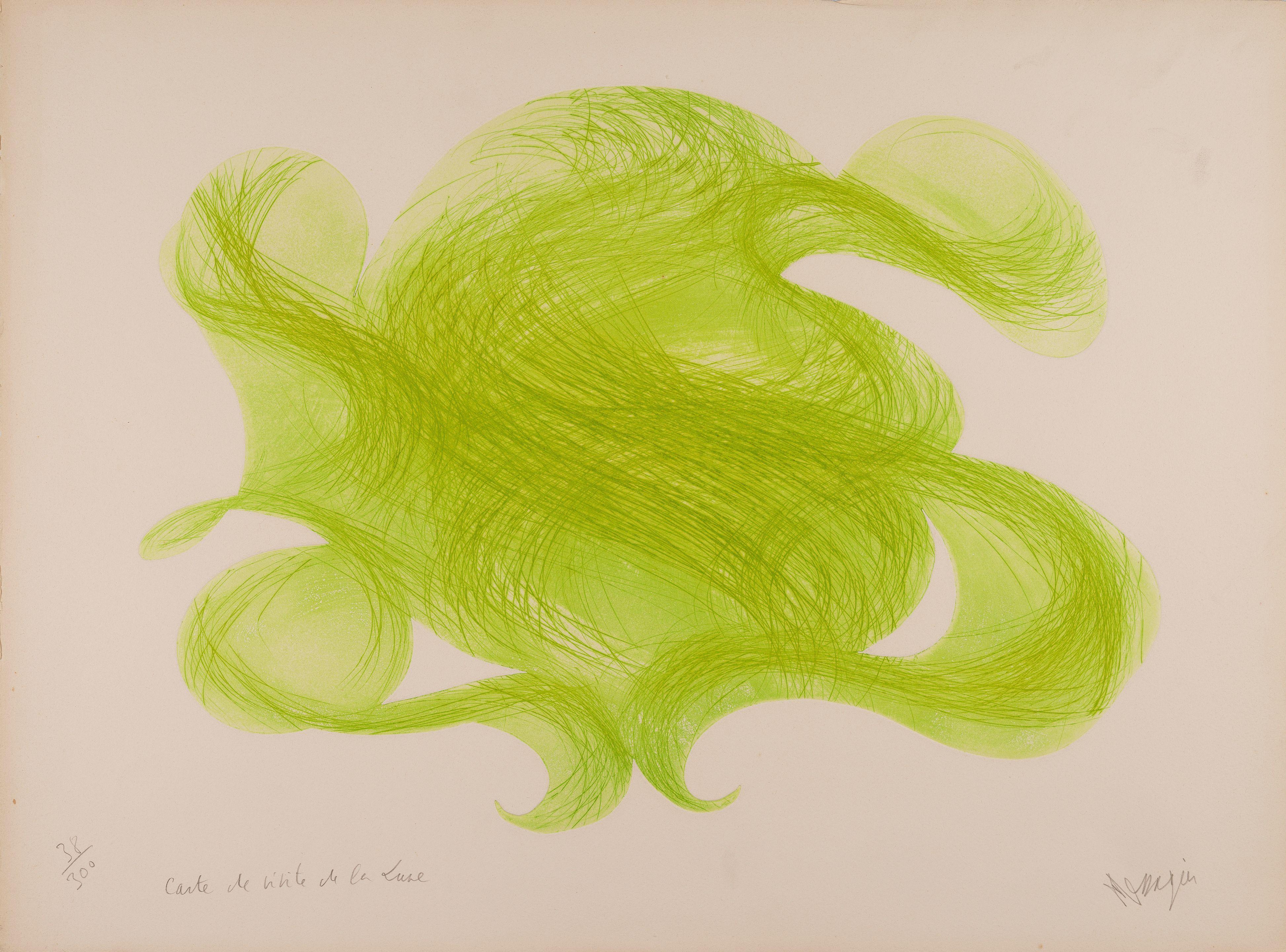 Jean Messagier - Carte De Visite De La Lune, 1968