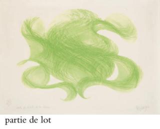 Jean Messagier - Carte de Visite de la Lune et Tranche-Courants