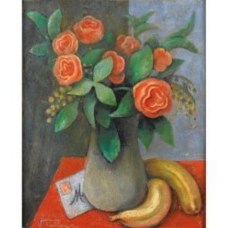 Jean Metzinger - Bouquet De Fleurs, Bananes Et Lettre
