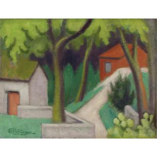 Jean Metzinger - Deux Maisons, Une Blanche Et Une Orange