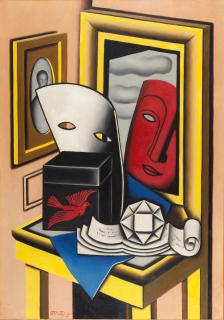 Jean Metzinger - Nature morte, miroir et masque