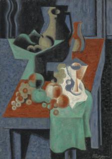 Jean Metzinger - Nature morte: pommes, coupe à fruits et pichet