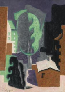 Jean Metzinger - Paysage Avec Arbre Et Maisons
