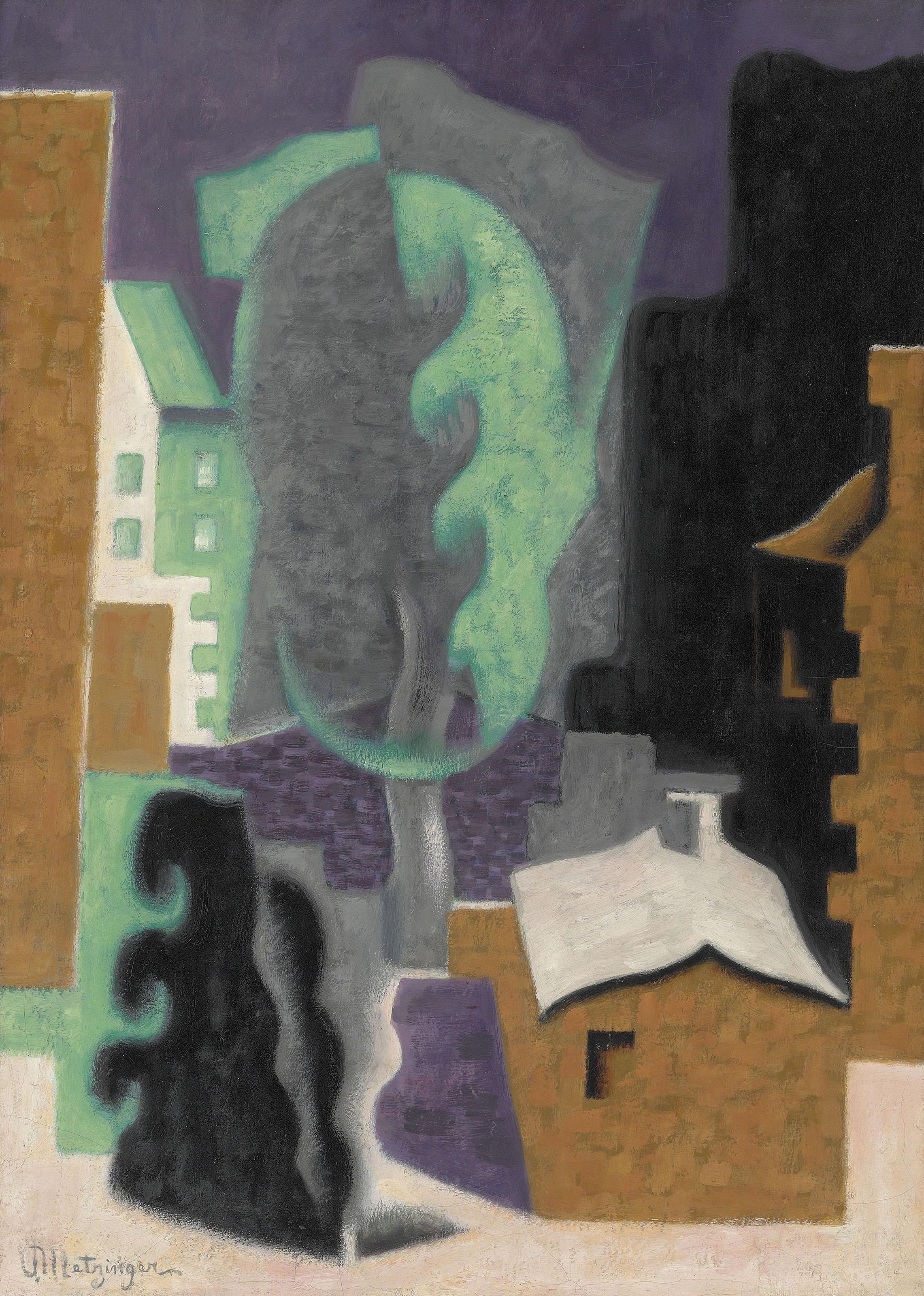 Jean Metzinger - Paysage avec arbre et maisons