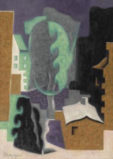 Jean Metzinger - Paysage avec arbre et maisons