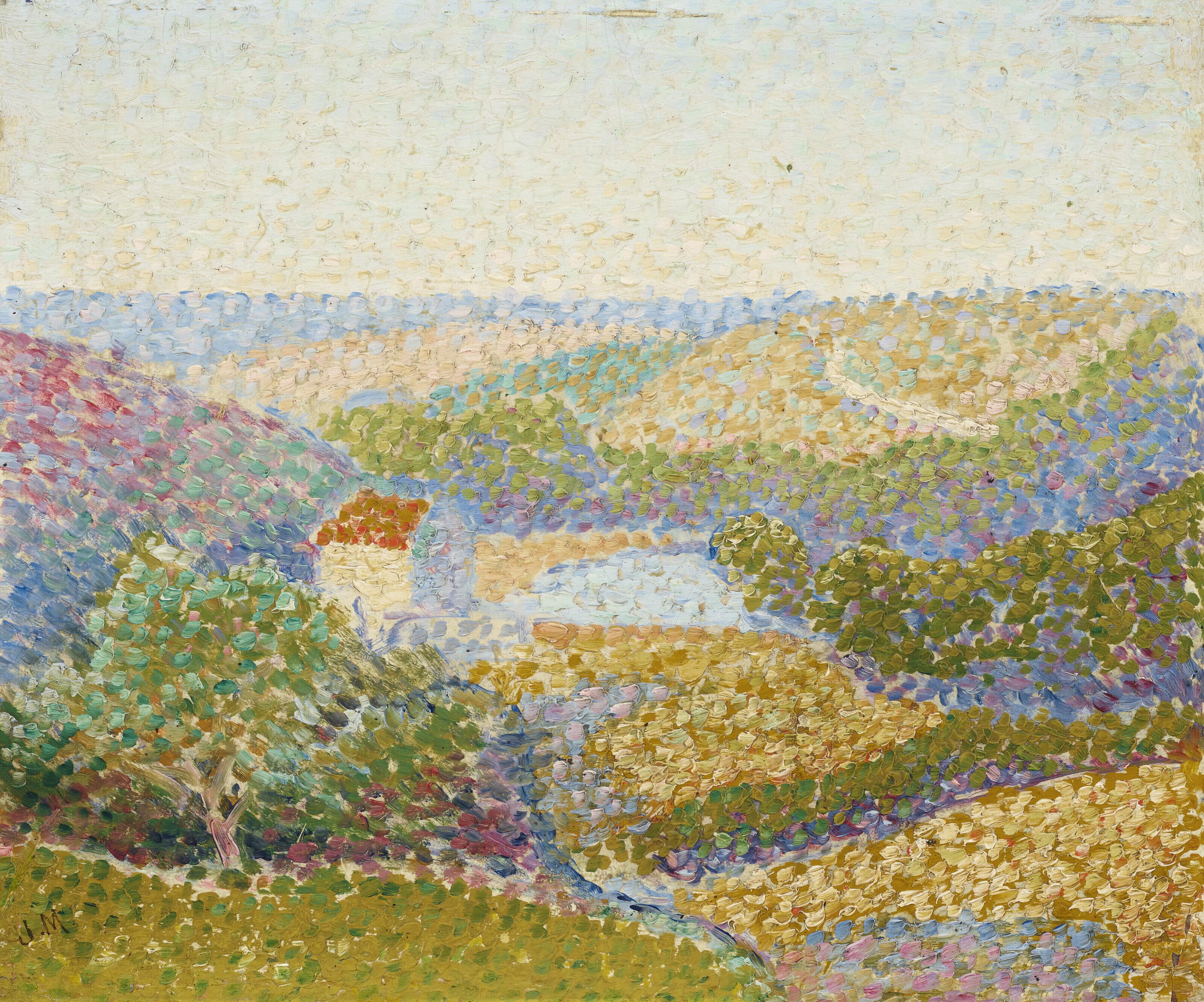 Jean Metzinger - Paysage, maison toit rouge