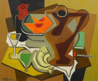 Jean Metzinger - Pichet, fruits et tire-bouchon