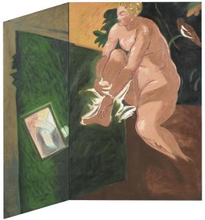 Jean-Michel Alberola - La Chair De Suzannesigned, Dated March 82 And Titled On The Back; Oil On Canvas.