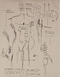 Jean-Michel Basquiat - Academic Study of the Male Figure