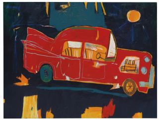 Jean-Michel Basquiat - Rusting Red Car In Kuau