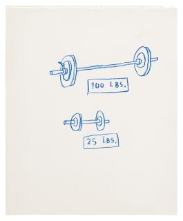 Jean-Michel Basquiat - Untitled (Dumbbells)