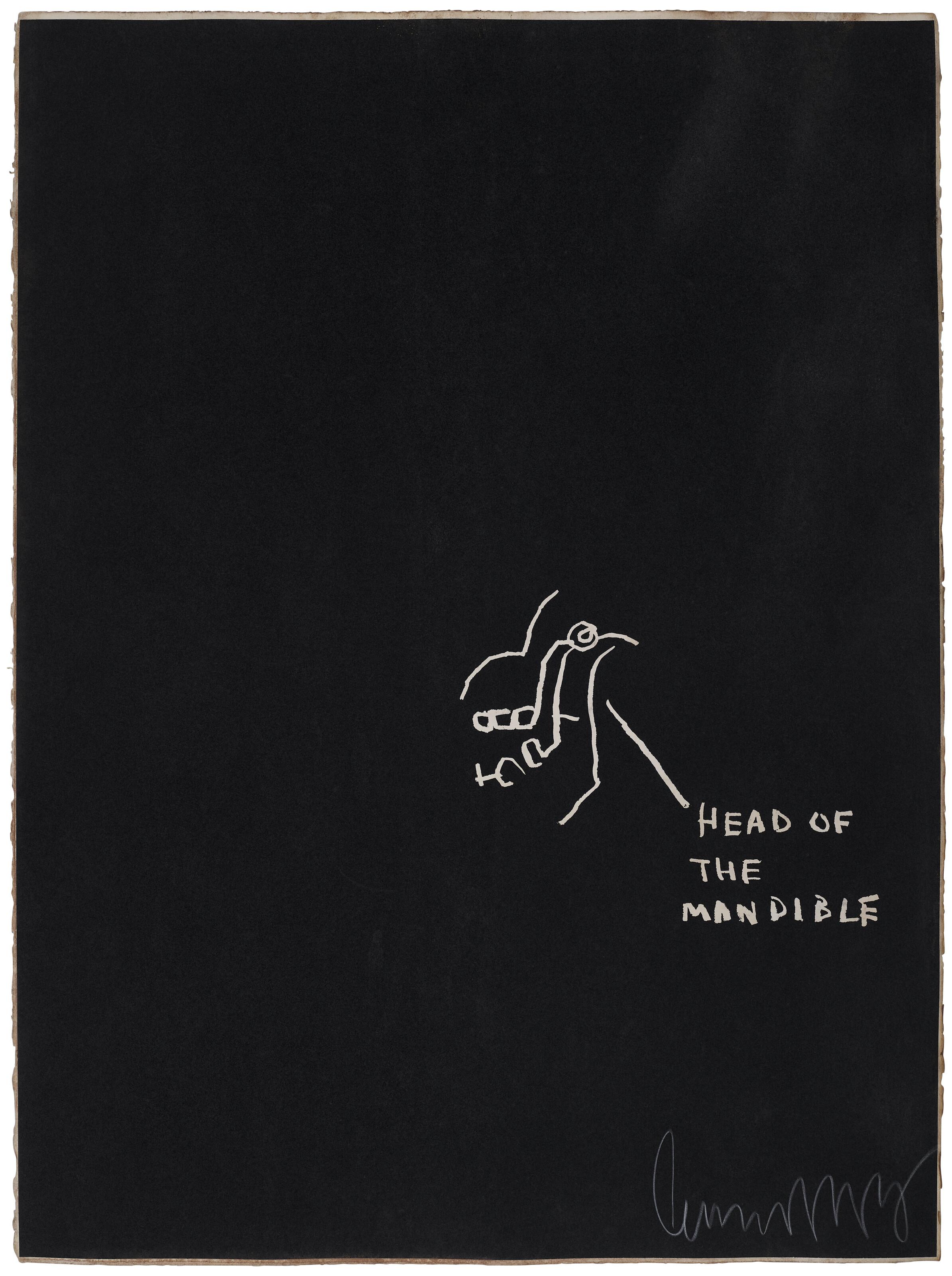 Jean-Michel Basquiat - Untitled (Head of the Mandible), from Anatomy