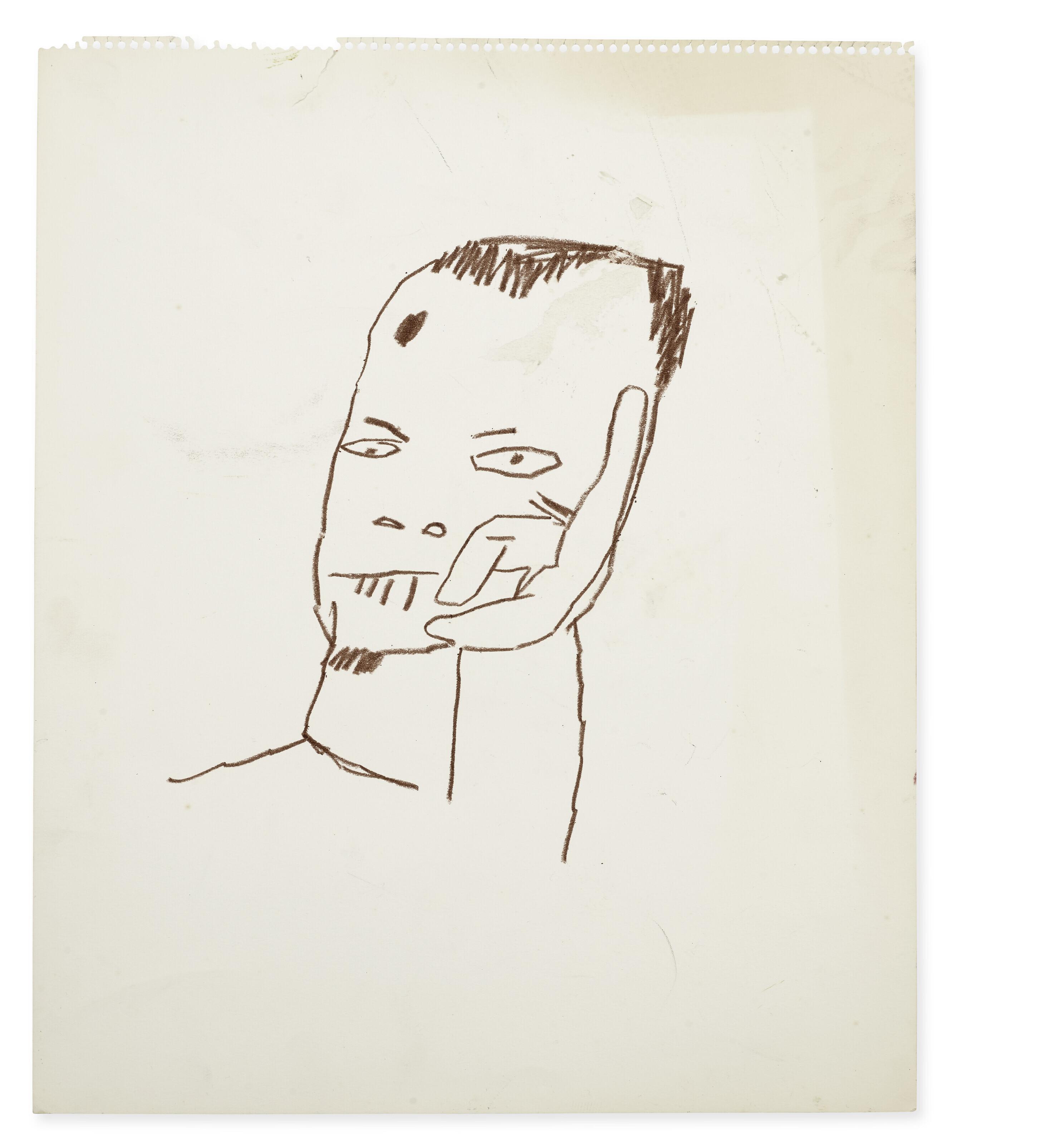 Jean-Michel Basquiat - Untitled (Male Portrait)