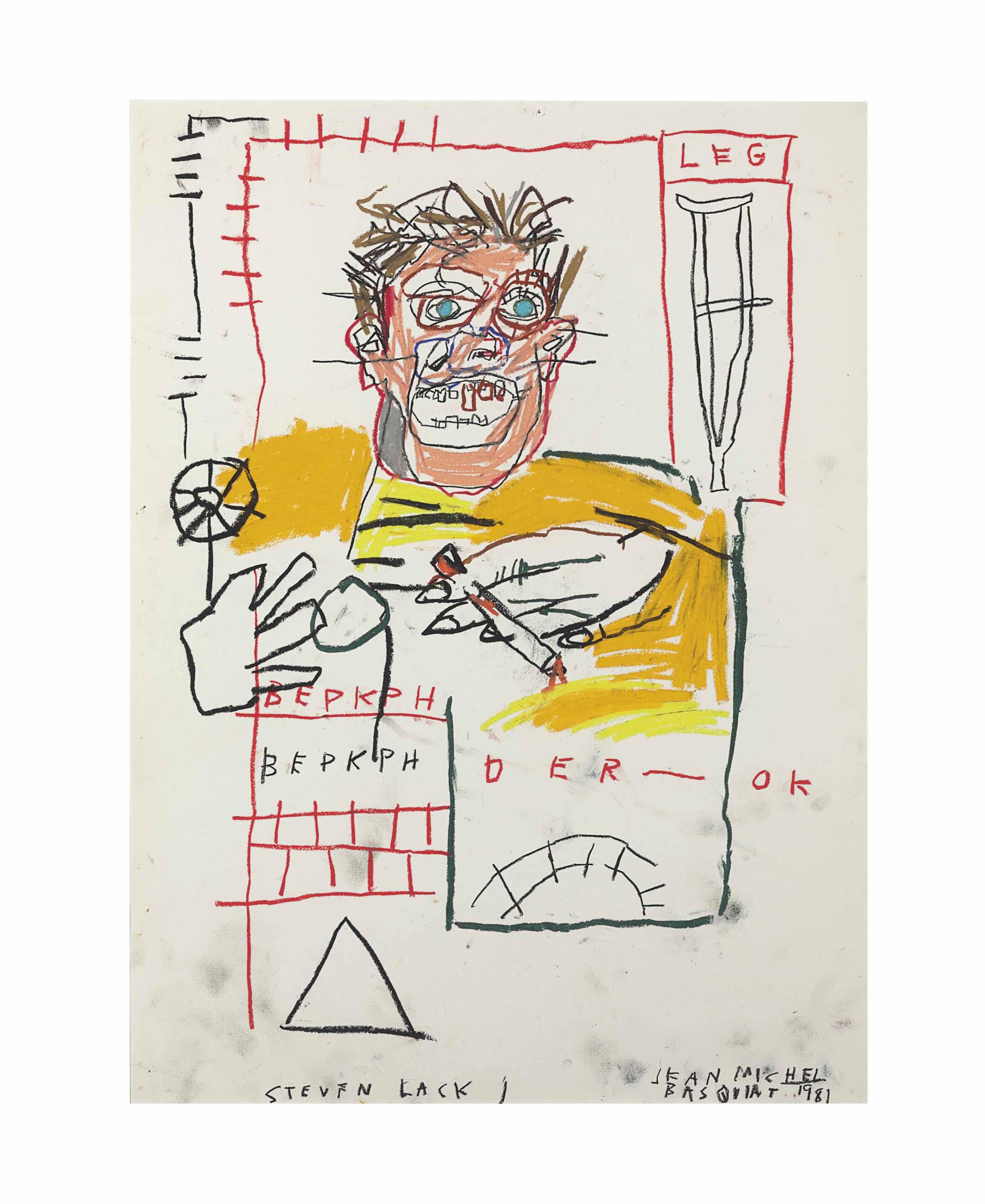Jean-Michel Basquiat - Untitled (Portrait Of Steven Lack)