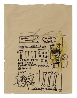 Jean-Michel Basquiat - Untitled (Wooden Airplane)