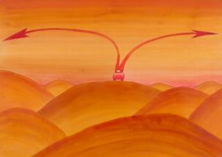 Jean-Michel Folon - Personnage aux yeux jaunes