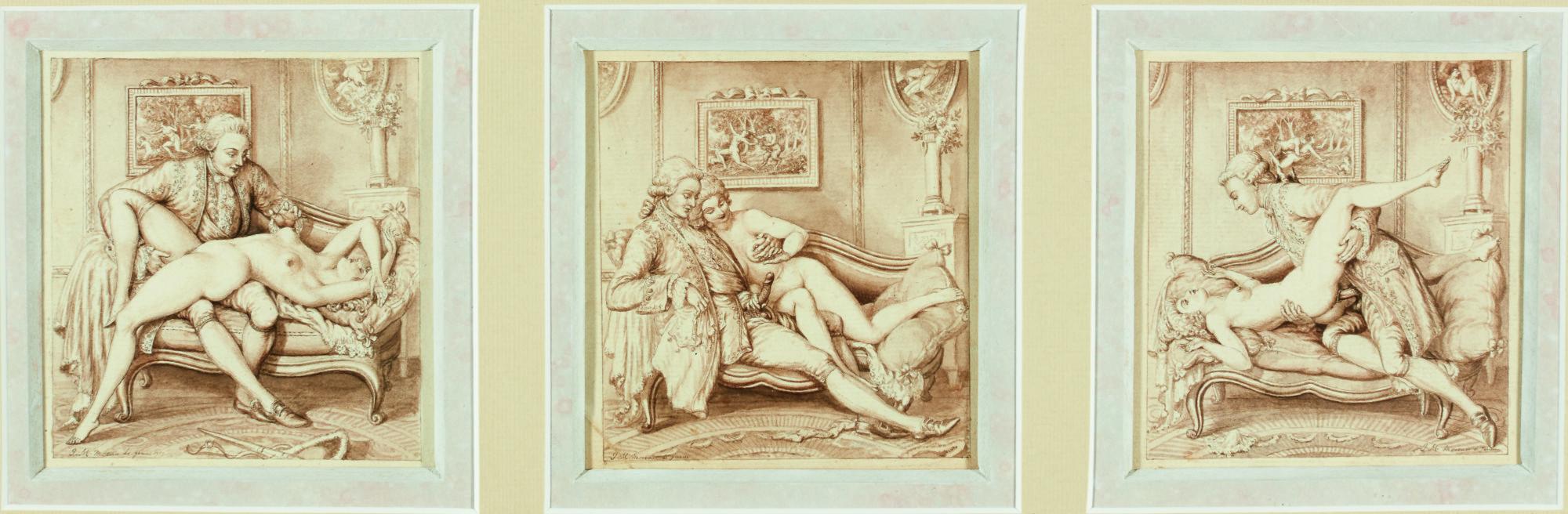 Jean-Michel Moreau Le Jeune - Three Erotic Scenes