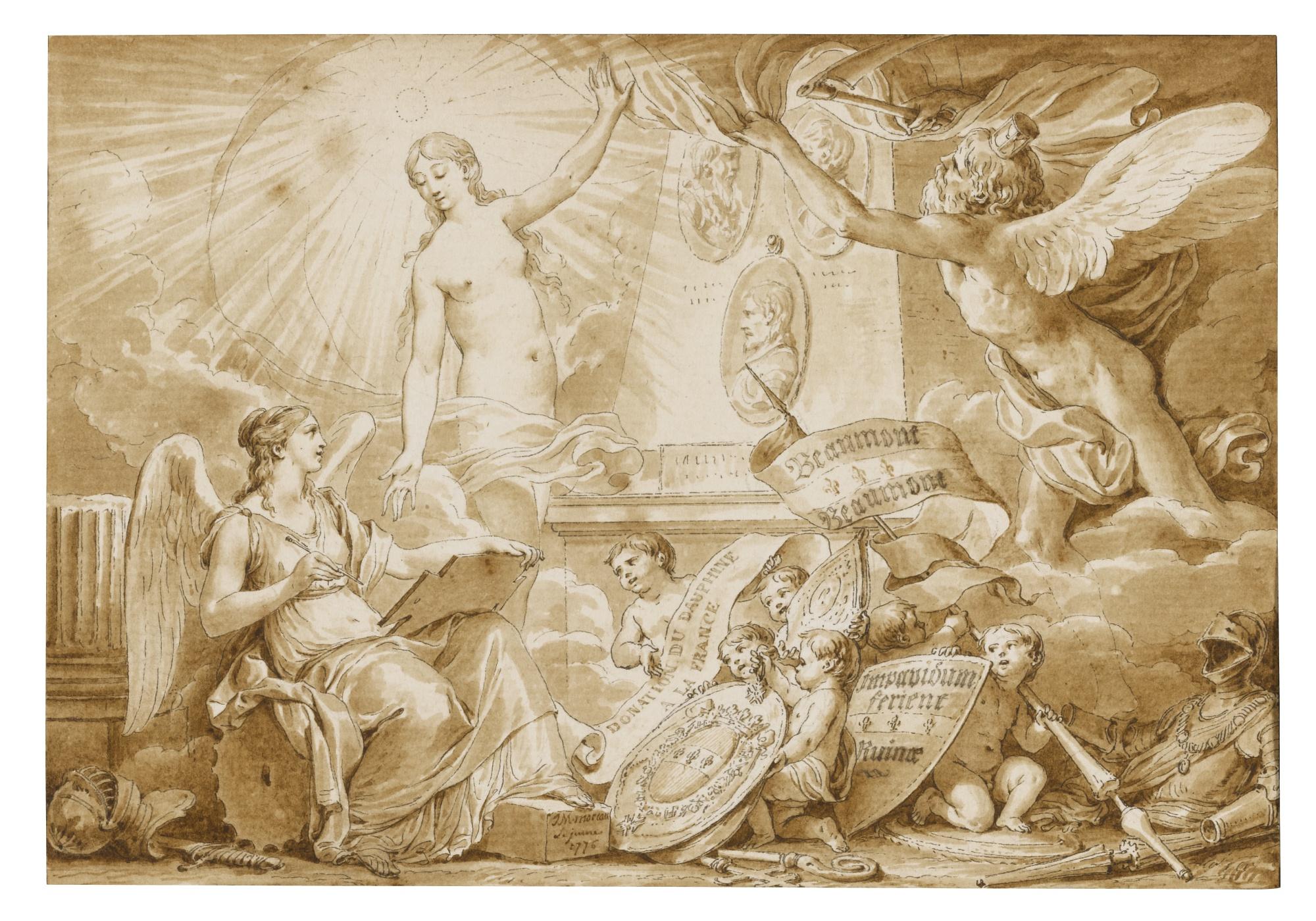 Jean-Michel Moreau - A Vignette Illustrating The \'Donation Du Dauphiné À La France\'